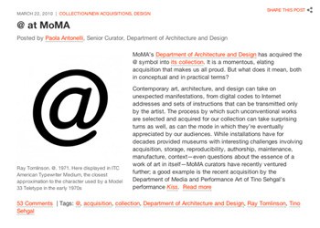 history of @ symbol moma