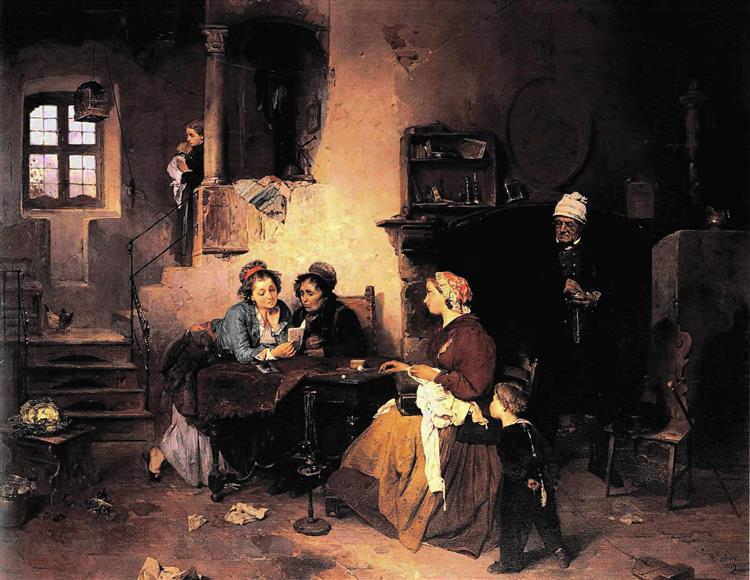 Der Brief aus dem Feld by gerolamo induno