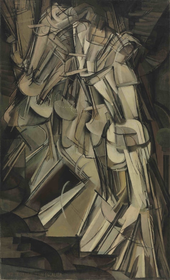 Nude Decending a staircase famous artwork by Marcel Duchamp