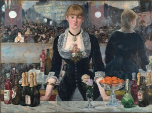 Impressionism art depicted by A Bar at the Folies Bergere