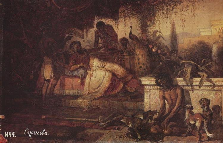 a rich man and lazarus by vasily surikov