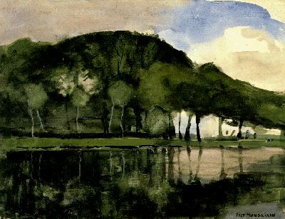 among the amstel by piet mondrian