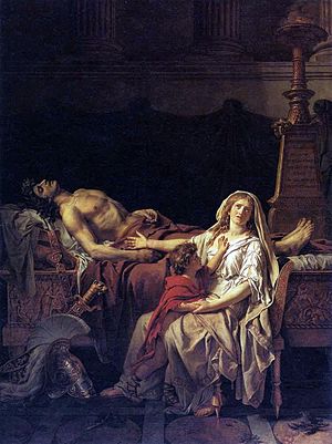 Love in Art depicted by Andromache Mourning Hector