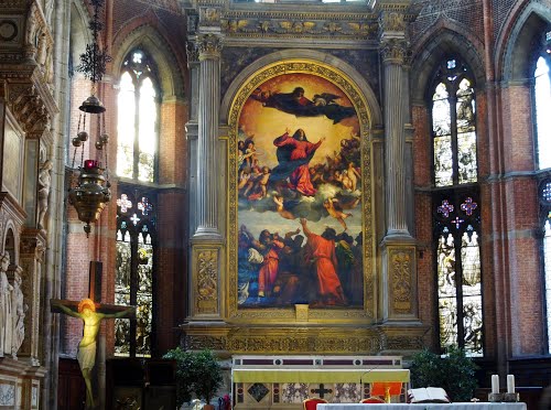 Famous Renaissance painting Assumption of Virgin by Titian