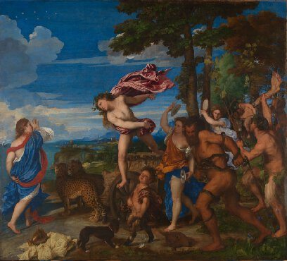 Famous Renaissance painting Bacchus and Ariadne by Titian