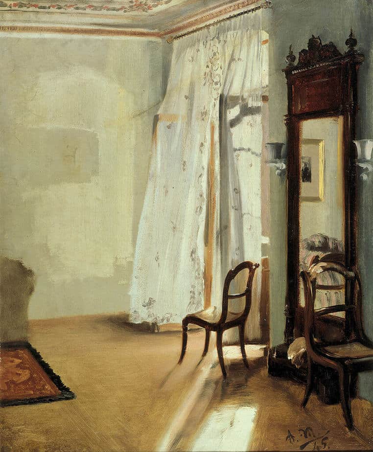 Painting by Adolf Menzel - Balcony Room
