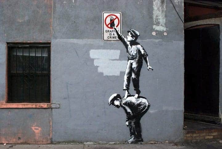 Bansky's street art work