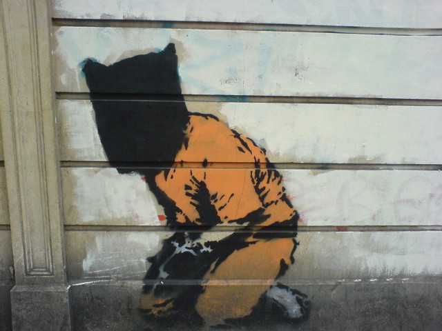 Guantanamo Bay Detainee – London famous Banksy painting