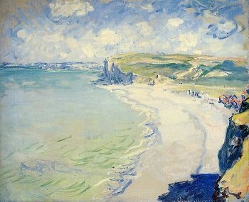 Beach in Pourville by Claude Monet
