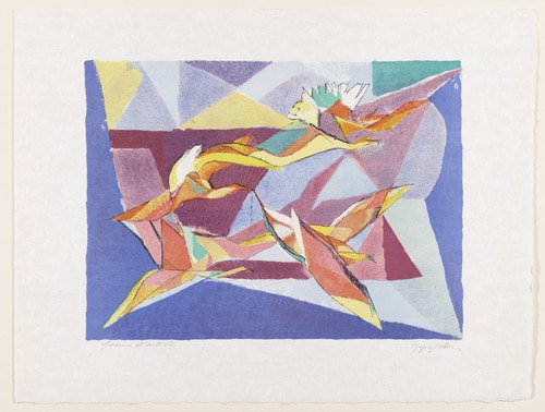 birds in flight by Jacques Villon