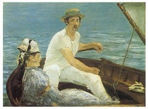 Cubism art depicted by Boating