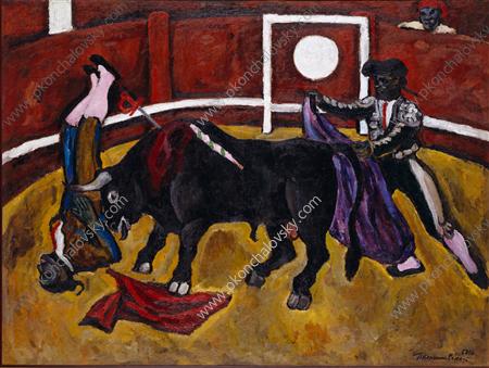 bullfight by pyotr konchalovsky