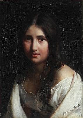 a girl in white dress by carl bloch