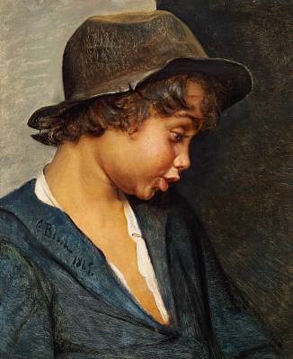 italian boy's head by carl bloch
