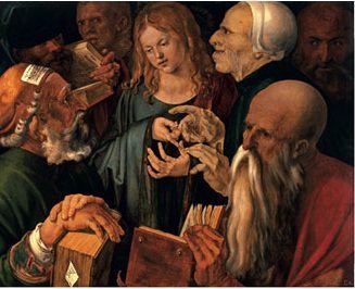 Love in Art depicted by Christ among Doctors