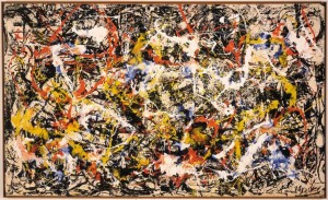 Abstract artwork produced by Jackson Pollock in 1952