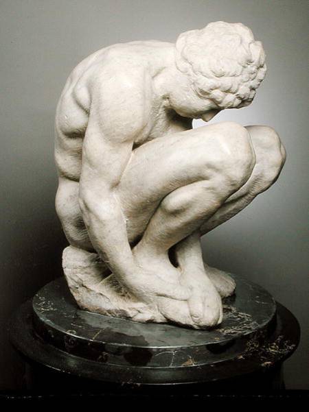 Crouching Boy by Michelangelo