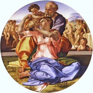 Doni Tondo Painting by Michelangelo Buonarroti