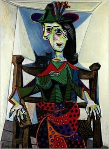 Cubism art depicted by Dora Maar au Chat