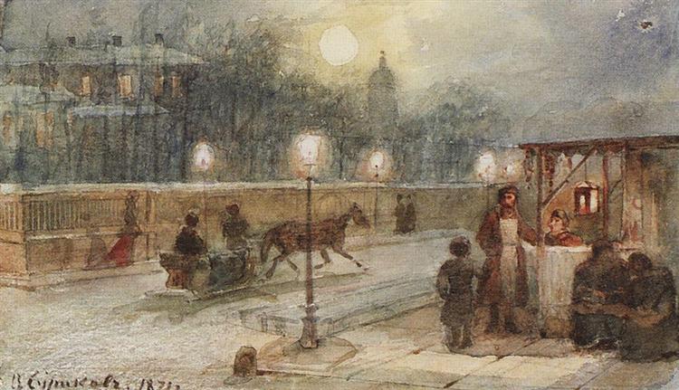 evening in petersburg by vasily surikov
