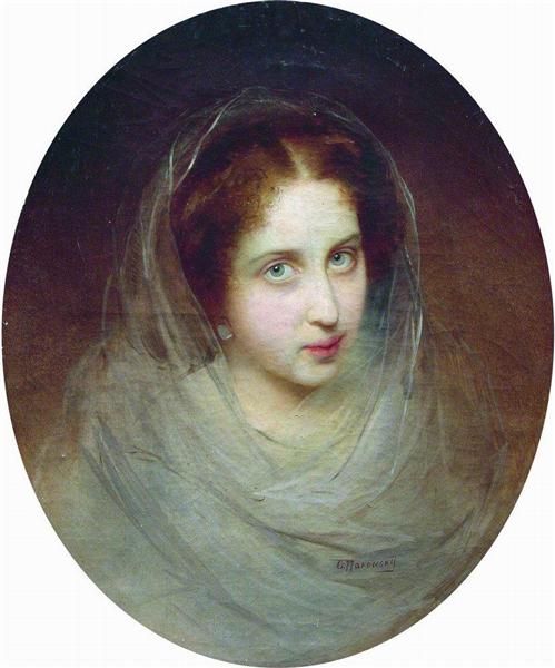 female portrait by konstantin makovsky