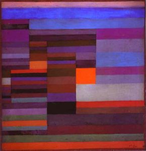 Fire in the Evening painting by Paul klee
