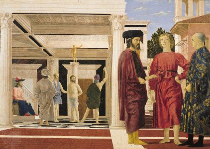 Famous Renaissance painting Flagellation of Christ by Piero della Francesca