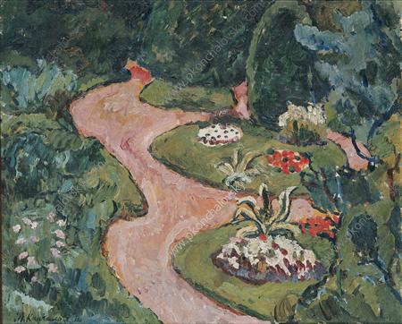 flower garden by pyotr konchalovsky