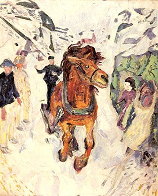 Galloping horse by Edvard Munch