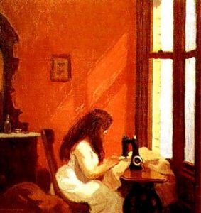 Girl at a Sewing Machine by Edward Hopper