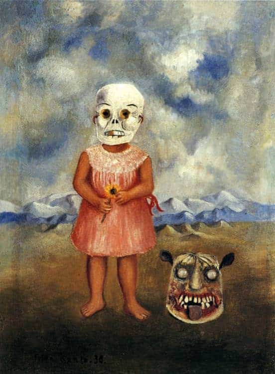 Girl with Death Mask by Frida Kahlo