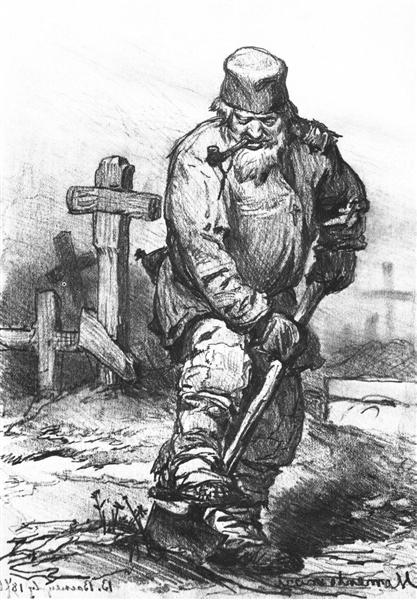 grave digger by viktor vasnetsov