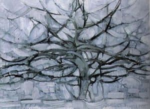 famous artwork Gray Tree by piet mondrian