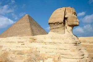 egyptian art depicted by Great Sphinx of Giza