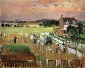 Hanging the Laundry out to Dry by Berthe Morisot