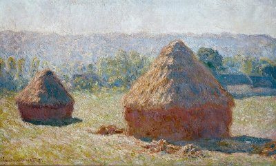 Haystacks by claude monet