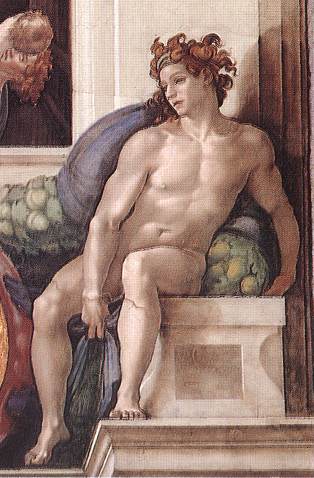 ignudo by michelangelo