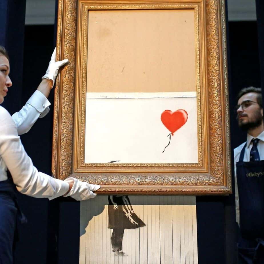 Million Pound Banksy Art Left in Shreds