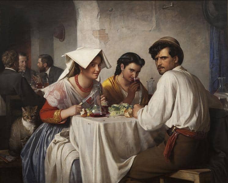 in a roman osteria by carl bloch