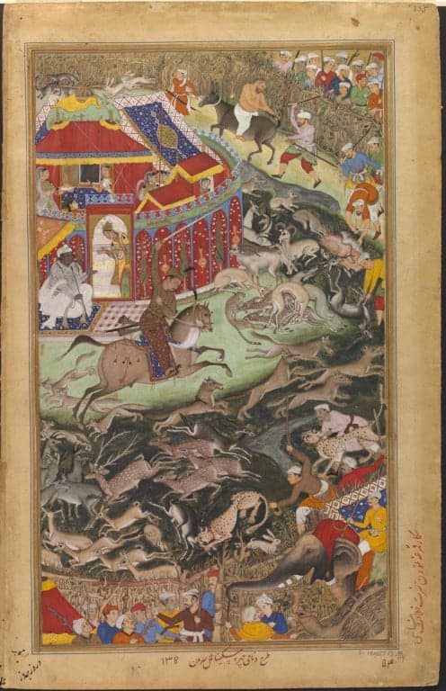 Indian-Paintings-Hamid-Bhakra-is-Punished-by-Akbar