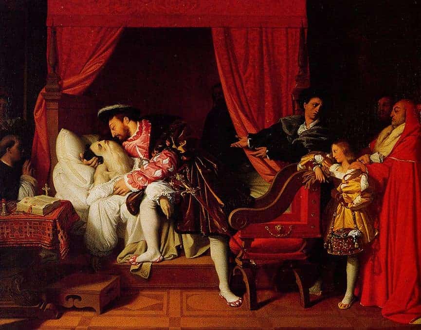 The Death of Leonardo da Vinci Painting by Jean Auguste Dominique Ingres