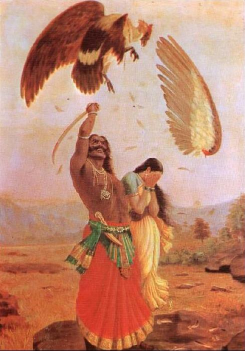 Jatayu Vadha by Raja Ravi Varma