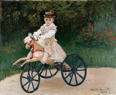 Jean Monet on His Hobby Horse by claude monet