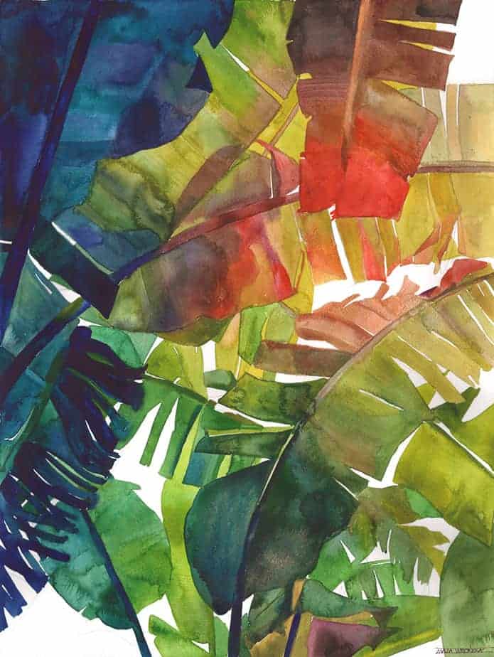 Jungle watercolor by Maja
