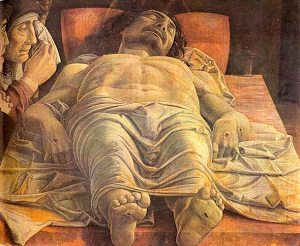 Famous Renaissance painting Lamentation of Christ by Andrea Mantegna