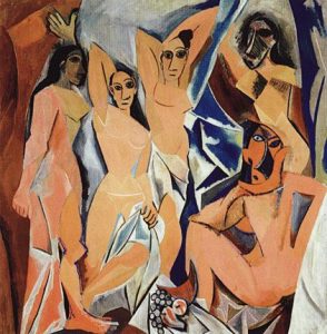 Cubism art depicted by Les Demoiselles d'Avignon