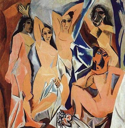 Cubism art depicted by Les Demoiselles d'Avignon