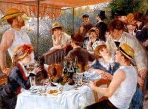 Impressionism art depicted by Luncheon of the Boating Party