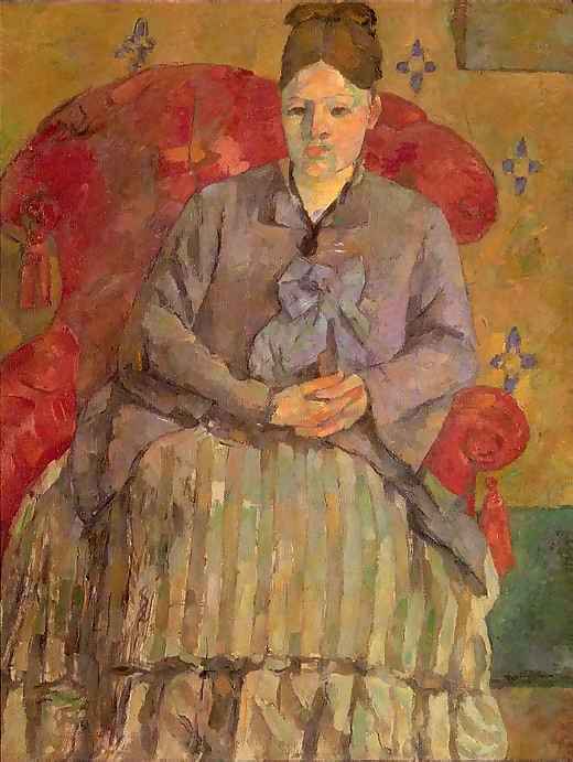 Madam Cézanne in a Red Armchair by Paul Cezanne