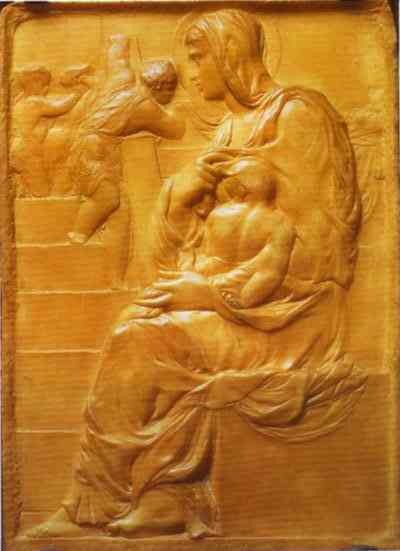 madonna of the stairs by michelangelo